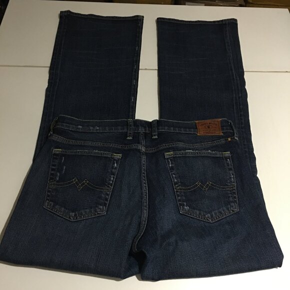 Lucky Brand Sweet N Low Womens Jeans Size 12/31 Dark Wash Distressed - Picture 6 of 13